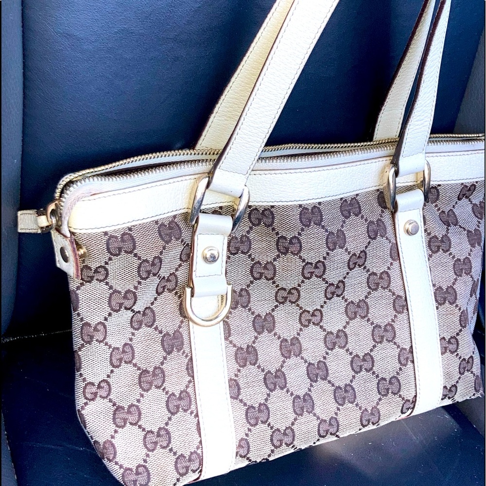 Preloved Gucci Brown GG Canvas Abbey Tote Bag